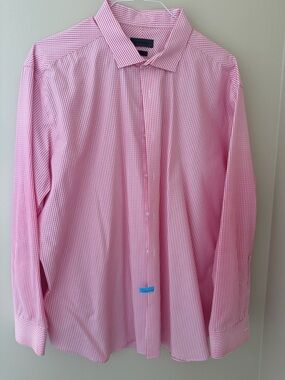 Calvin Klein Pink Micro-Striped Dress Shirt